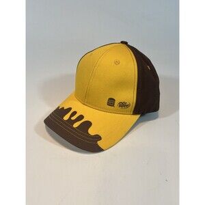 Burger King Dr Pepper Hat Promotional Ball Cap Brown Yellow Adjustable Size